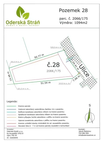Prodej pozemku pro bydlení, Odry, Jižní, 1094 m2