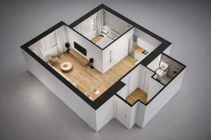 Pronájem bytu 2+kk, Praha - Vršovice, Rybalkova, 44 m2