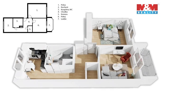 Prodej bytu 2+1, Tišnov, Králova, 53 m2