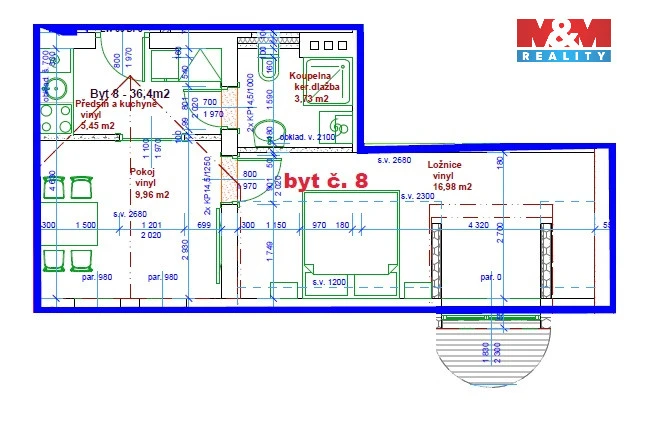 Pronájem bytu 2+kk, Mariánské Lázně - Úšovice, Palackého, 36 m2
