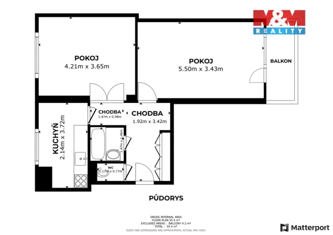 Prodej bytu 2+1, Ostrava - Hrabůvka, U Prodejny, 53 m2