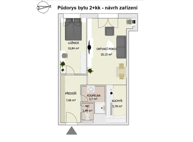 Prodej bytu 2+kk, Čelákovice, Sokolovská, 50 m2
