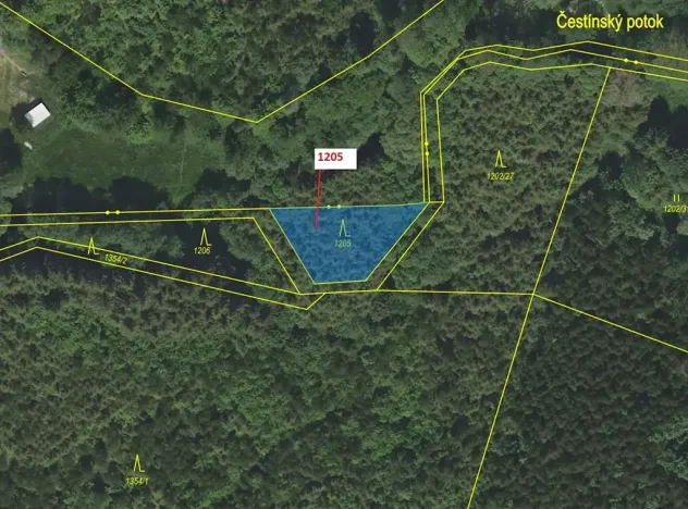 Dražba lesa, Čestín, 518 m2