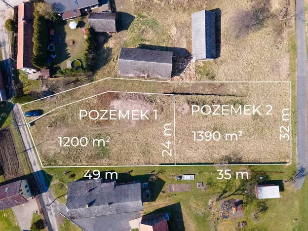 Prodej pozemku pro bydlení, Obruby, 1200 m2