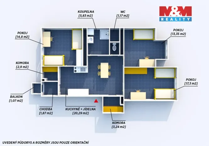 Prodej bytu 3+1, Hořovice, Pražská, 82 m2