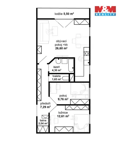 Prodej bytu 3+kk, Praha, Žiželická, 66 m2