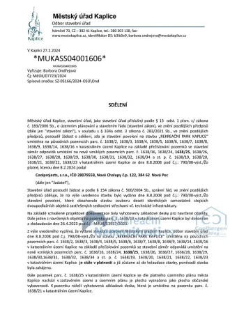 Prodej pozemku pro bydlení, Kaplice, 612 m2