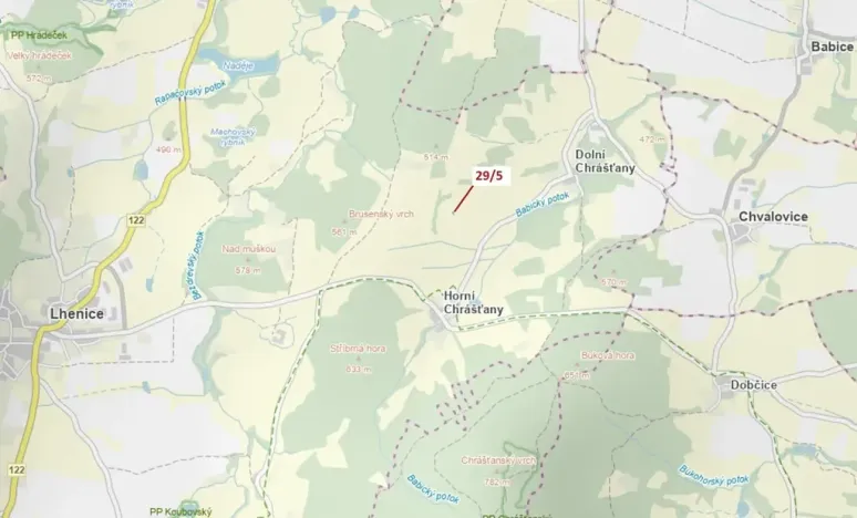 Dražba pole, Lhenice, 190 m2