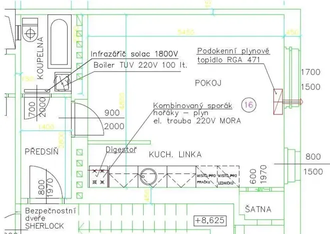 Pronájem bytu 1+kk, Praha - Nusle, Bohuslava ze Švamberka, 34 m2