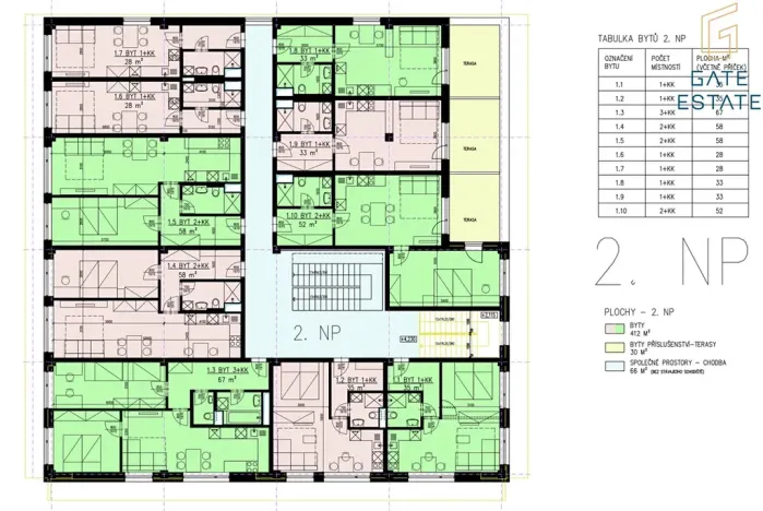 Pronájem bytu 2+kk, Bystřice pod Hostýnem, Sídliště, 52 m2