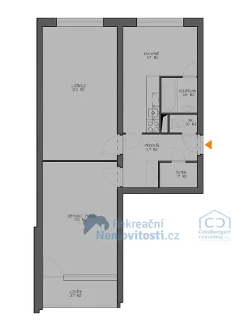 Prodej bytu 2+1, Teplice, Jaselská, 64 m2