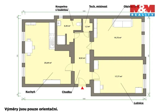 Pronájem bytu 3+kk, Mariánské Lázně, Třebízského, 73 m2
