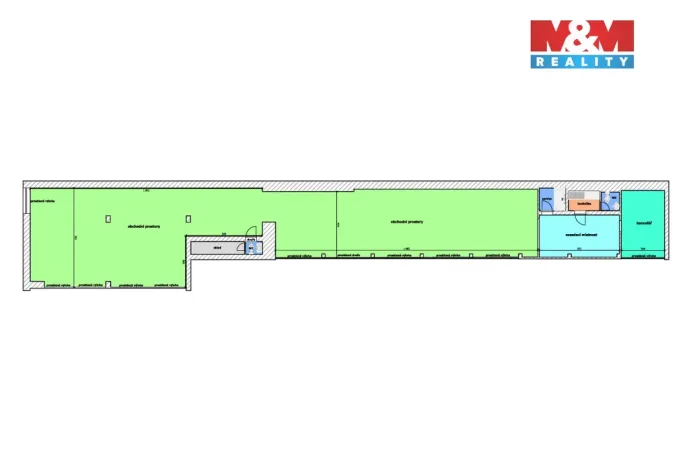 Pronájem kanceláře, Ostrava, Brandlova, 234 m2