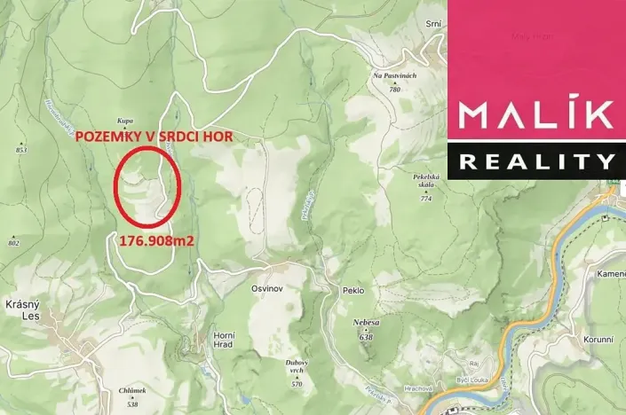 Prodej louky, Stráž nad Ohří, 176908 m2