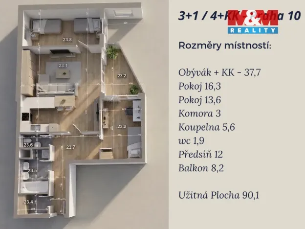 Prodej bytu 3+kk, Praha - Hostivař, Švehlova, 94 m2