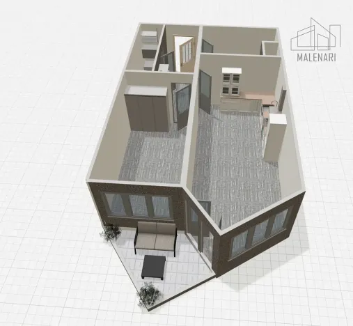 Pronájem bytu 2+kk, Praha - Hlubočepy, Ondrákové, 52 m2