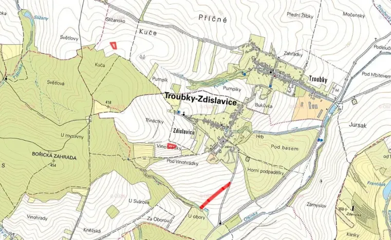 Prodej sadu/vinice, Troubky-Zdislavice, 6725 m2