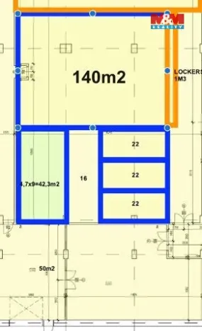 Pronájem skladu, Praha - Strašnice, K Červenému dvoru, 22 m2