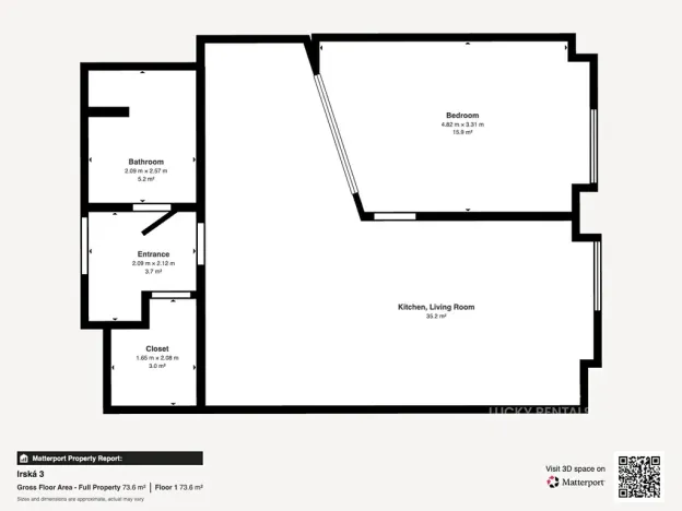 Pronájem bytu 2+1, Praha - Vokovice, Irská, 63 m2