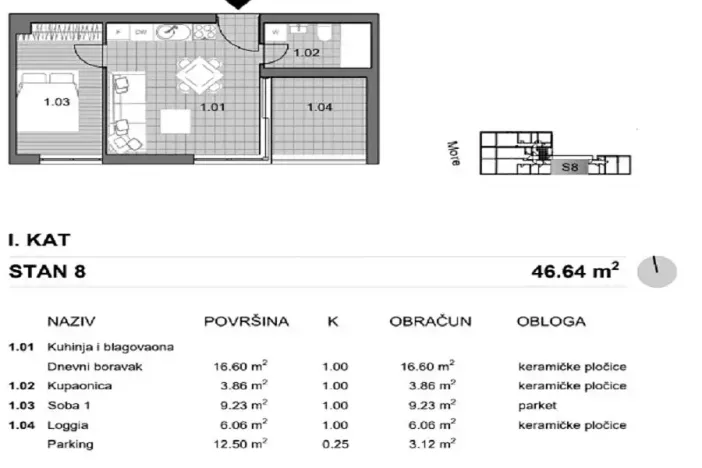 Prodej bytu 2+kk, Pag, Chorvatsko, 47 m2