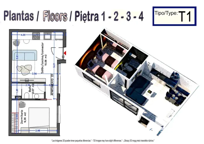 Prodej bytu 2+kk, Torrevieja, Španělsko, 32 m2