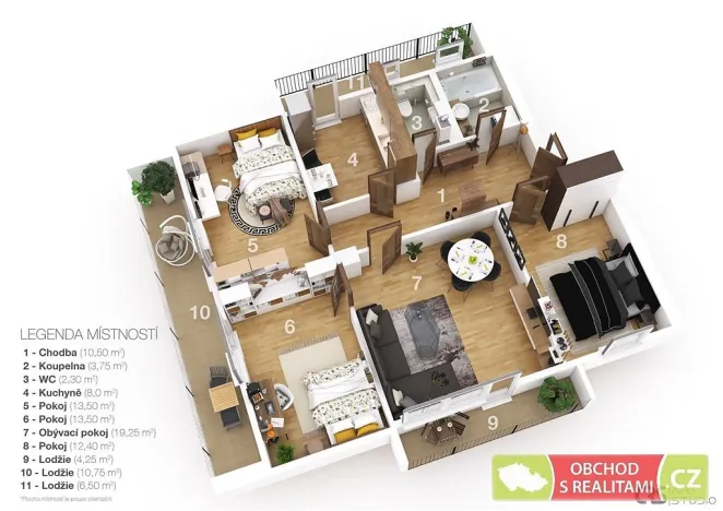 Prodej bytu 4+1, Praha, Pod cihelnou, 110 m2