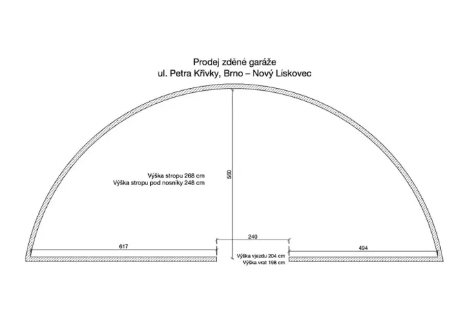 Prodej garáže, Brno, Petra Křivky, 63 m2