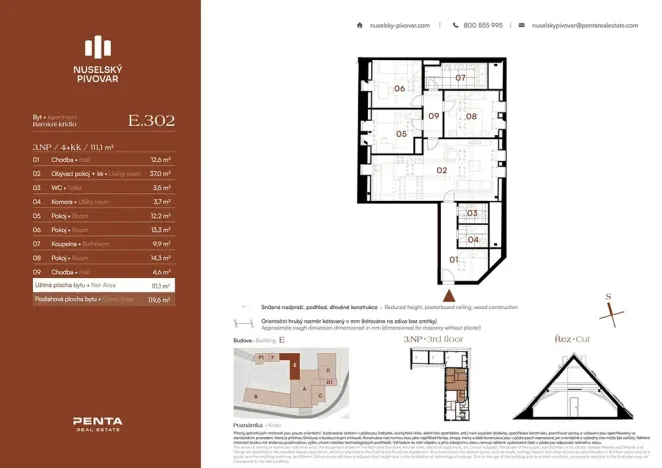 Prodej bytu 4+kk, Praha - Nusle, Bělehradská, 111 m2