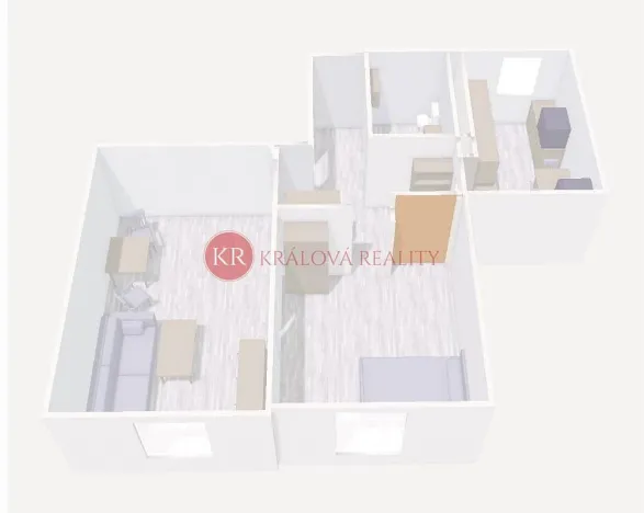 Prodej bytu 2+1, České Budějovice, U Trojice, 65 m2