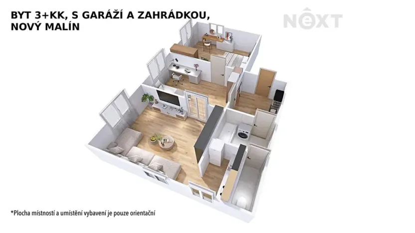 Prodej bytu 3+kk, Nový Malín, 65 m2