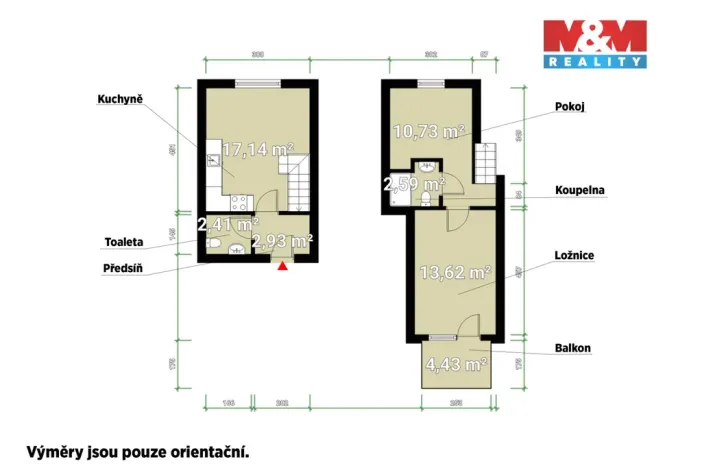 Pronájem bytu 2+kk, Plzeň, Antonína Uxy, 54 m2