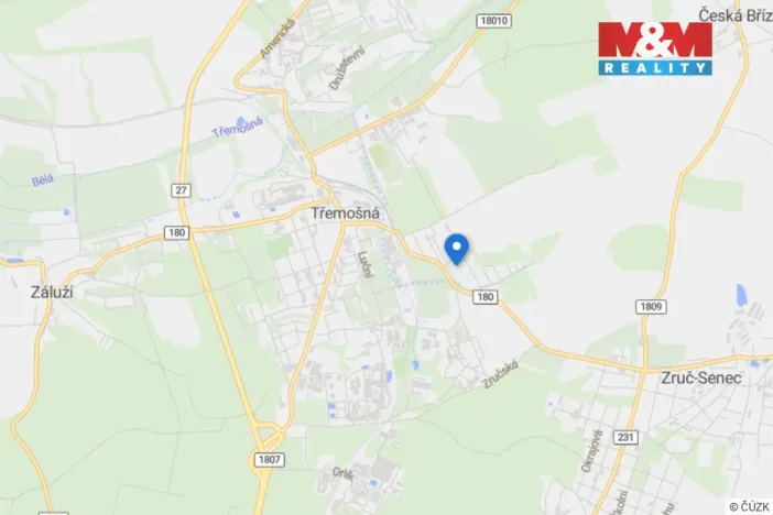 Prodej pole, Třemošná, 1866 m2