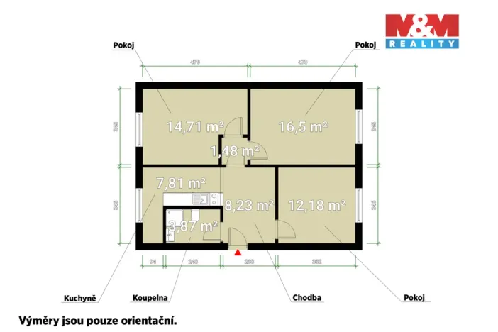 Prodej bytu 3+1, Kdyně, Markova, 66 m2