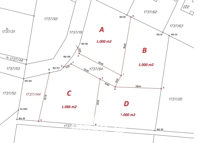 Prodej pozemku pro bydlení, Dobev, 1000 m2