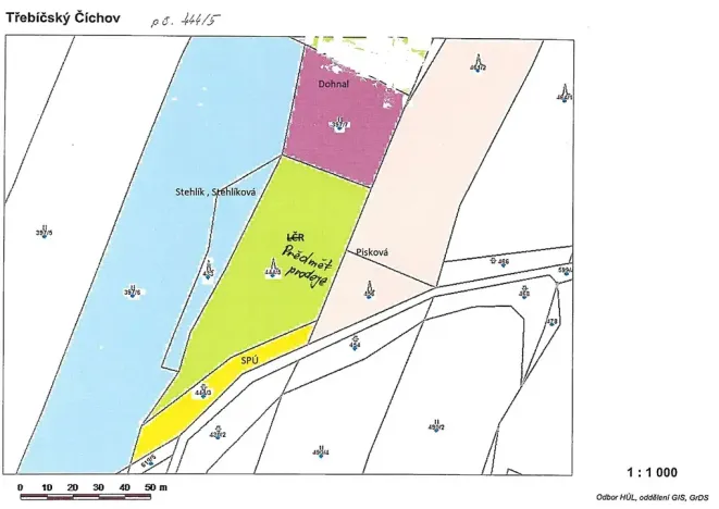 Prodej lesa, Číchov, 3220 m2