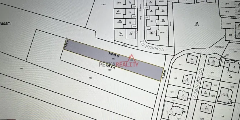 Prodej pozemku pro bydlení, Zlatníky-Hodkovice, Za Brankou, 1758 m2
