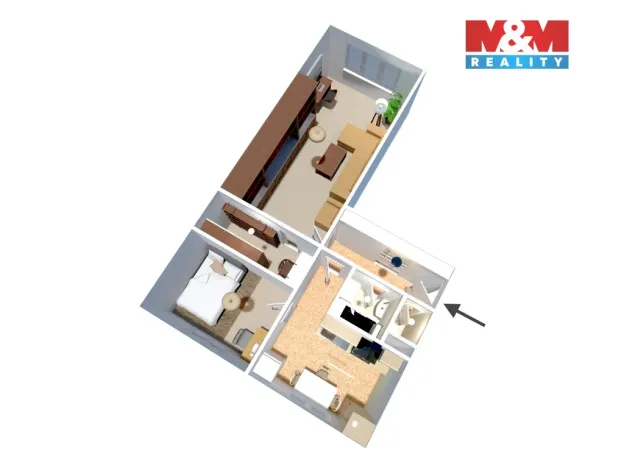 Prodej bytu 2+1, Most, Maxe Švabinského, 53 m2