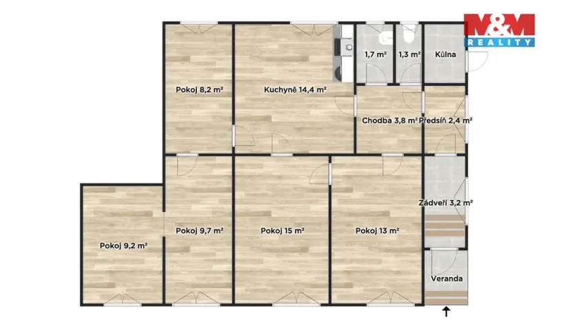 Prodej rodinného domu, Rostoklaty - Nová Ves II, 82 m2