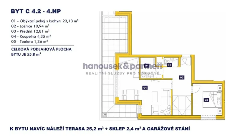 Prodej bytu 2+kk, Vrchlabí, Pražská, 55 m2