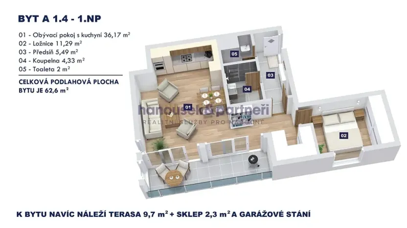 Prodej bytu 2+kk, Vrchlabí, Pražská, 62 m2