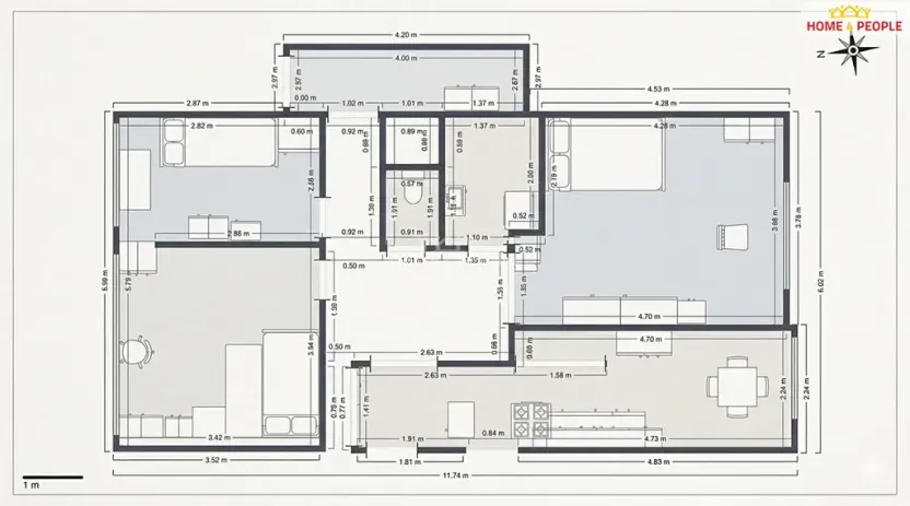 Prodej bytu 4+1, Praha - Troja, Hnězdenská, 83 m2