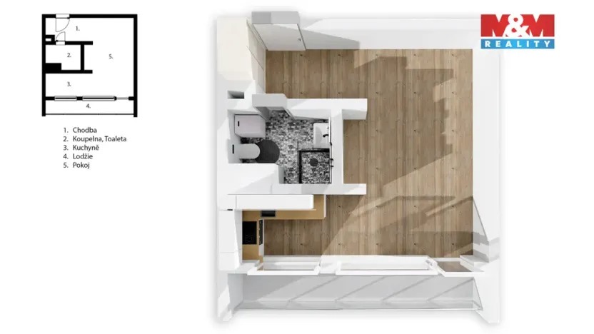 Prodej bytu 1+1, Kladno, Čs. armády, 35 m2