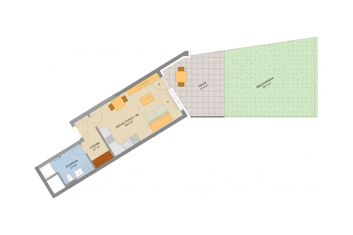 Prodej bytu 1+kk, Praha, Gollové, 31 m2