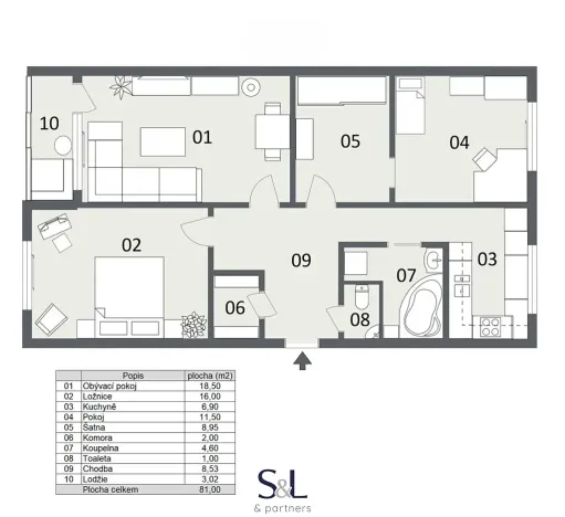 Prodej bytu 3+1, Ústí nad Labem, Peškova, 81 m2