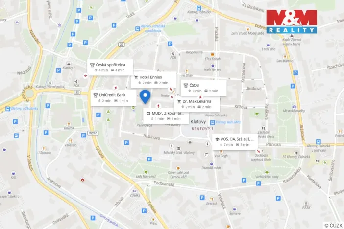 Pronájem kanceláře, Klatovy - Klatovy I, Kpt. Jaroše, 9 m2