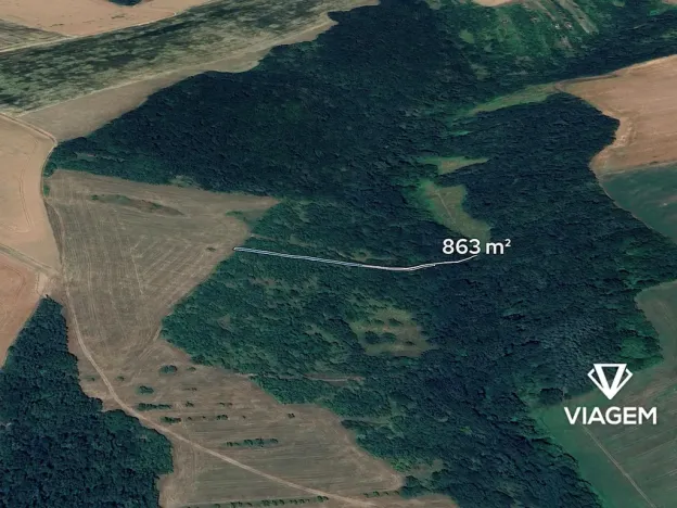 Prodej pole, Popovice, 863 m2