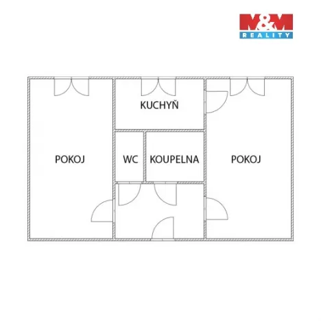 Prodej bytu 2+1, Jirkov, Bedřicha Pacholíka, 50 m2