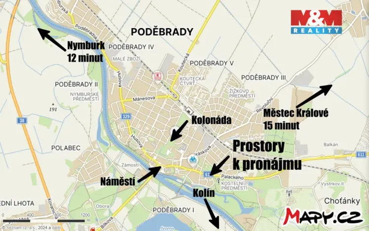 Pronájem obchodního prostoru, Poděbrady, Palackého, 42 m2