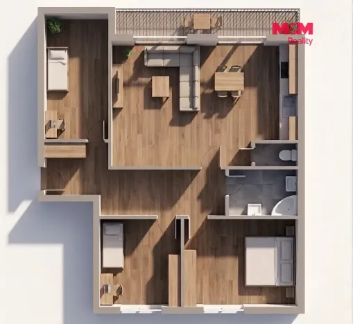 Prodej bytu 4+1, Litoměřice - Pokratice, Ladova, 77 m2