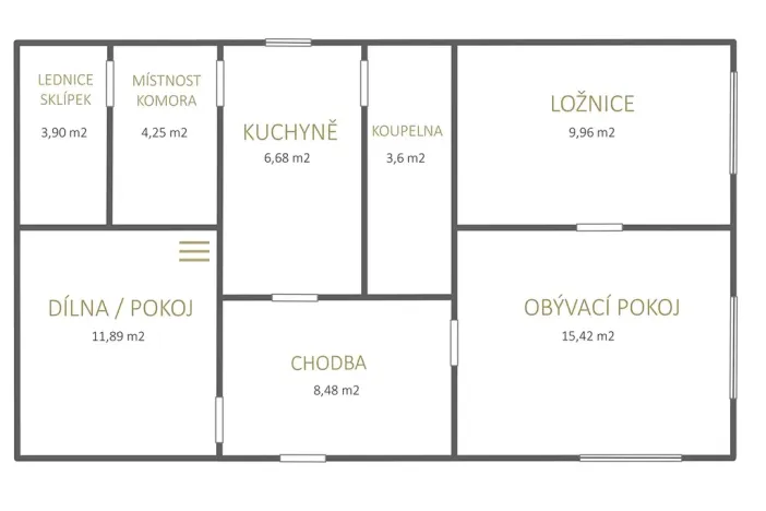 Prodej chalupy, Lubenec, 64 m2